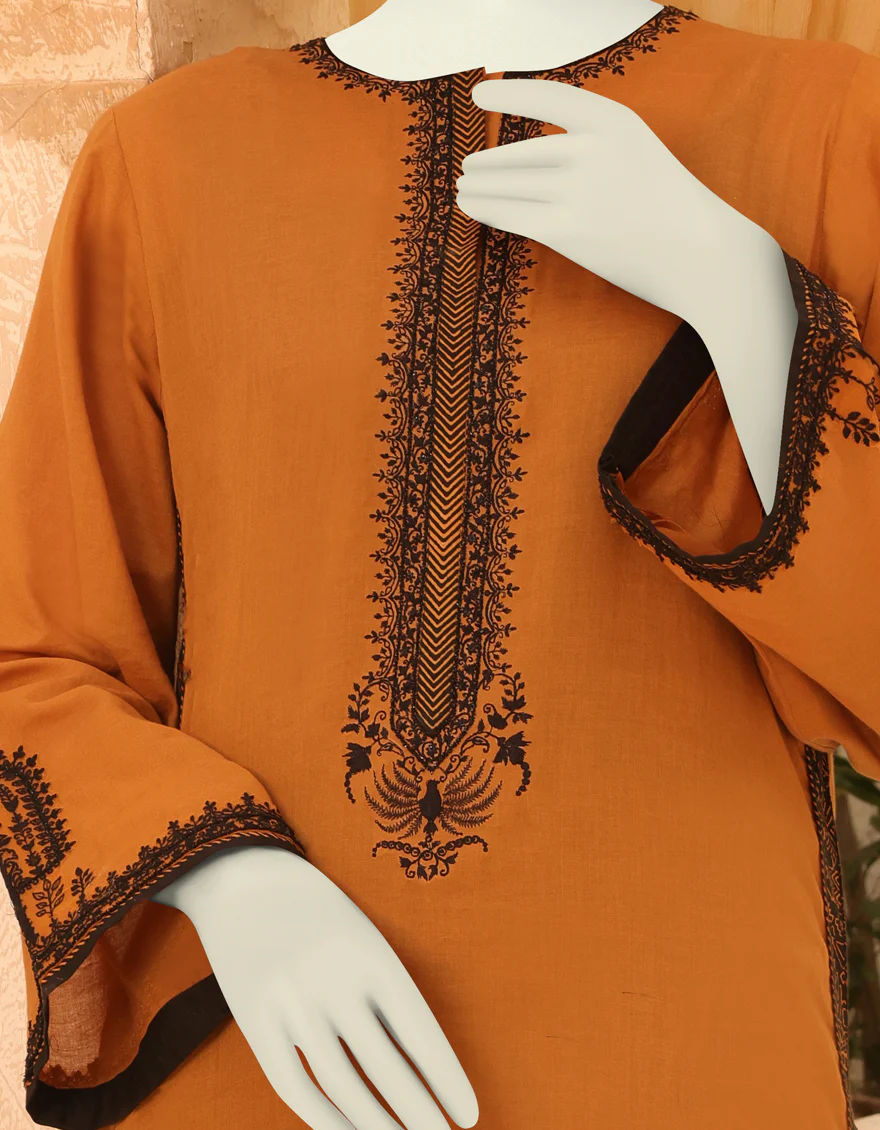 OCHER LAWN KURTI | JJLK-S-JPWS-US-22-3012 FB/GOLDEN BAY - Image 3