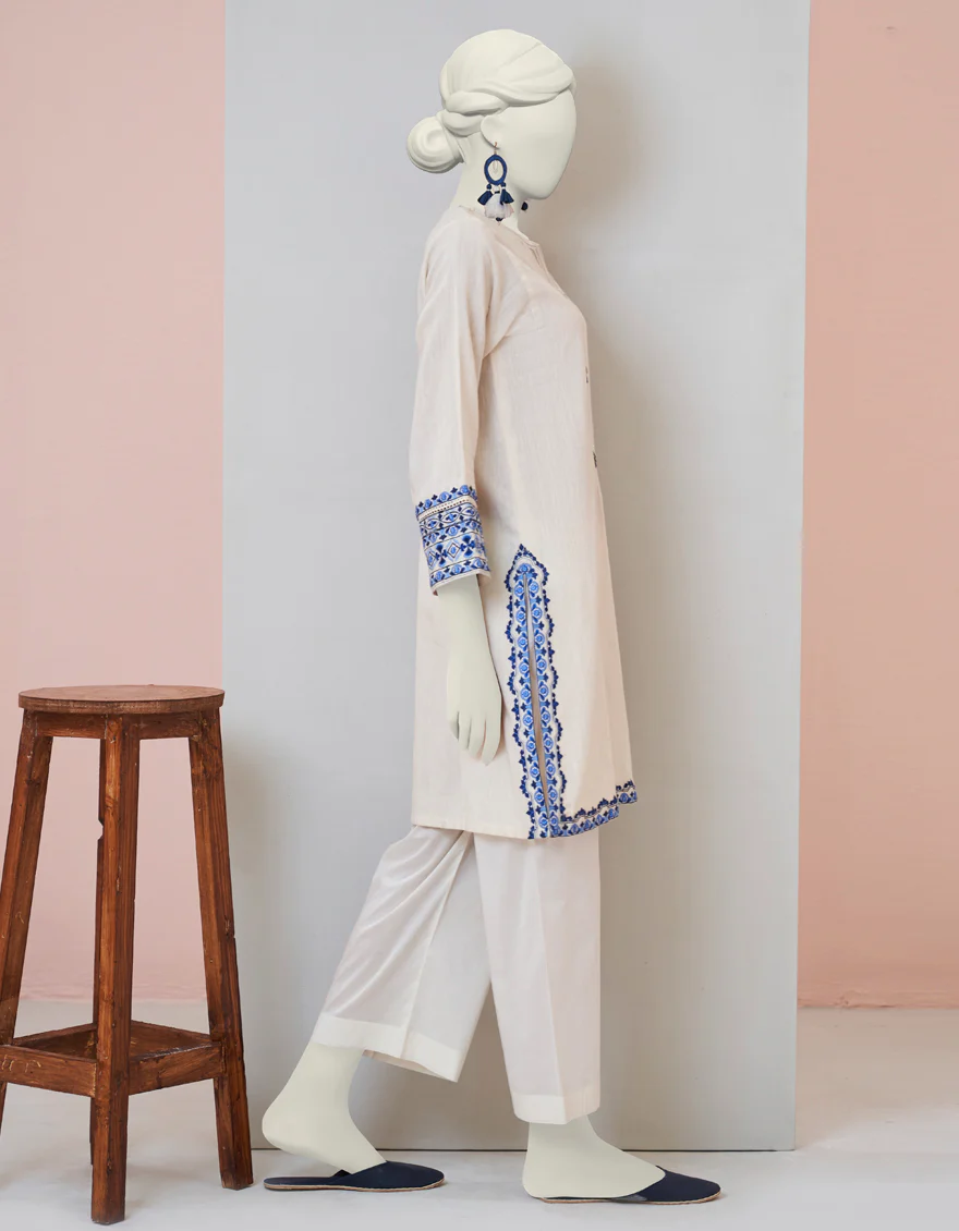 OFF WHITE DYED KURTI | JJLK-S-JPWS-US-23-3005 FB/BLUE HUES-1 - Image 2