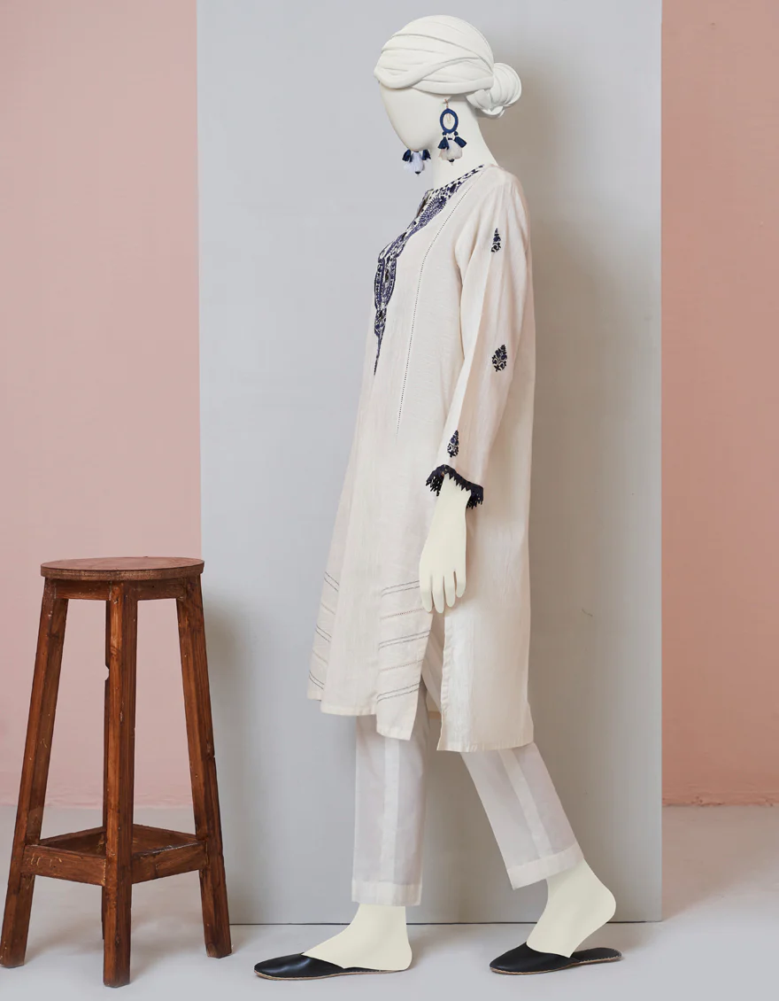 OFF WHITE DYED KURTI | JJLK-S-JPWS-US-23-3006 FB/BLUE HUES-2 - Image 2