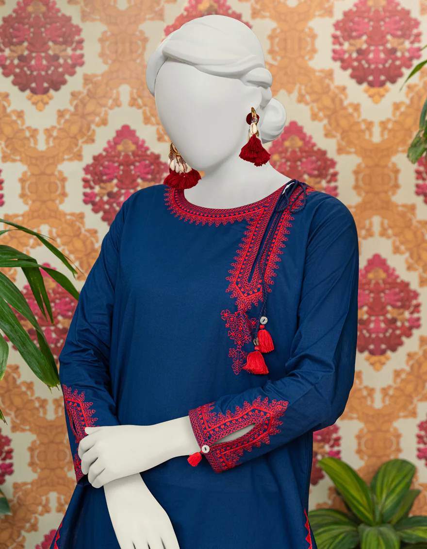 BLUE LAWN KURTI | JJLK-S-JSS-24-335 FB/DOOCHI-03 - Image 3