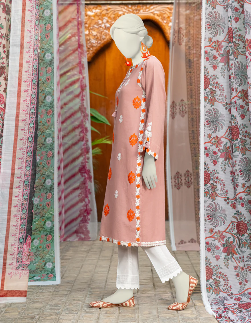 PEACH TEXTURED KURTI | JJLK-S-JSS-24-351 FB/AARI-03 - Image 2