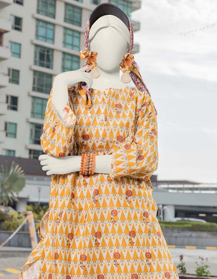 YELLOW LAWN KURTI | JJLK-S-JSS-24-369 FB - Image 2