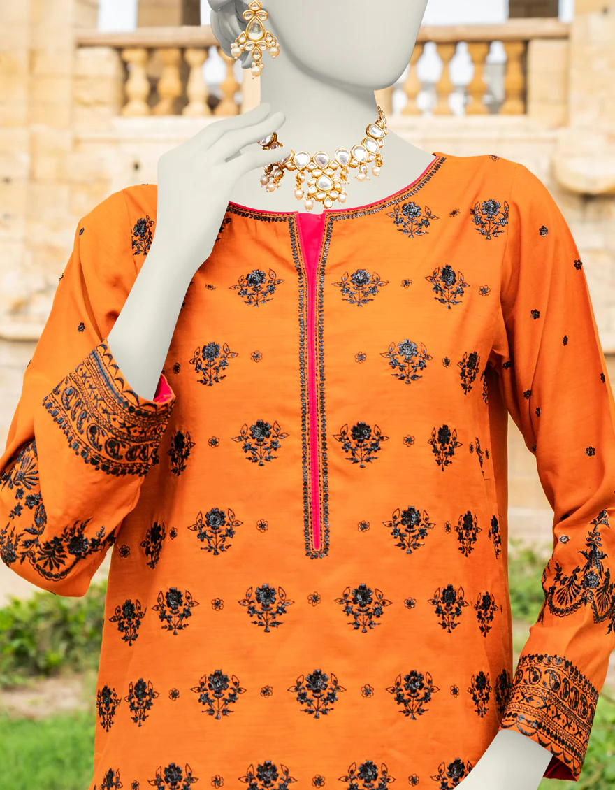 RED PAPER COTTON KURTI | JJLK-S-JSS-24-411 FB/ZUMAISH-02-HF-187 - Image 3