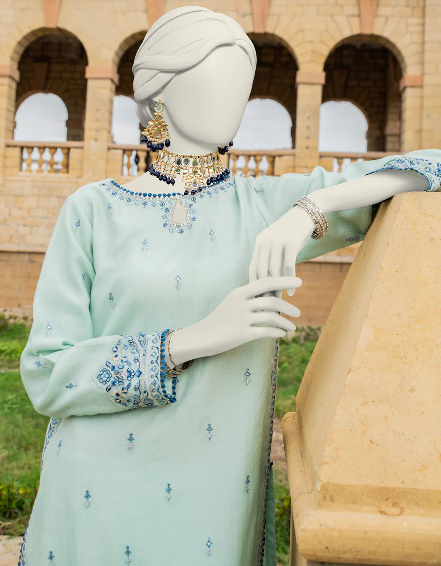 GREEN COTTON NET KURTI | JJLK-S-JSS-24-415 FB - Image 2