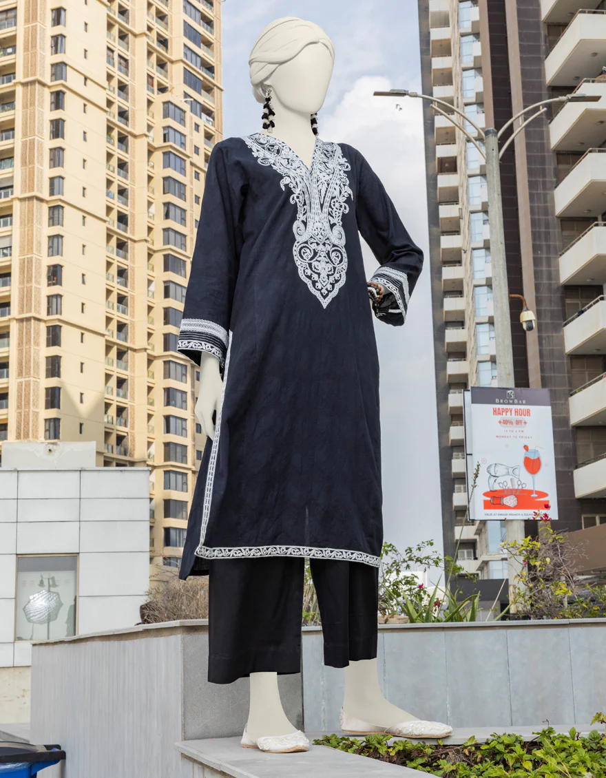 BLACK TEXTURED KURTI | JJLK-S-JSS-24-416 FB - Image 2