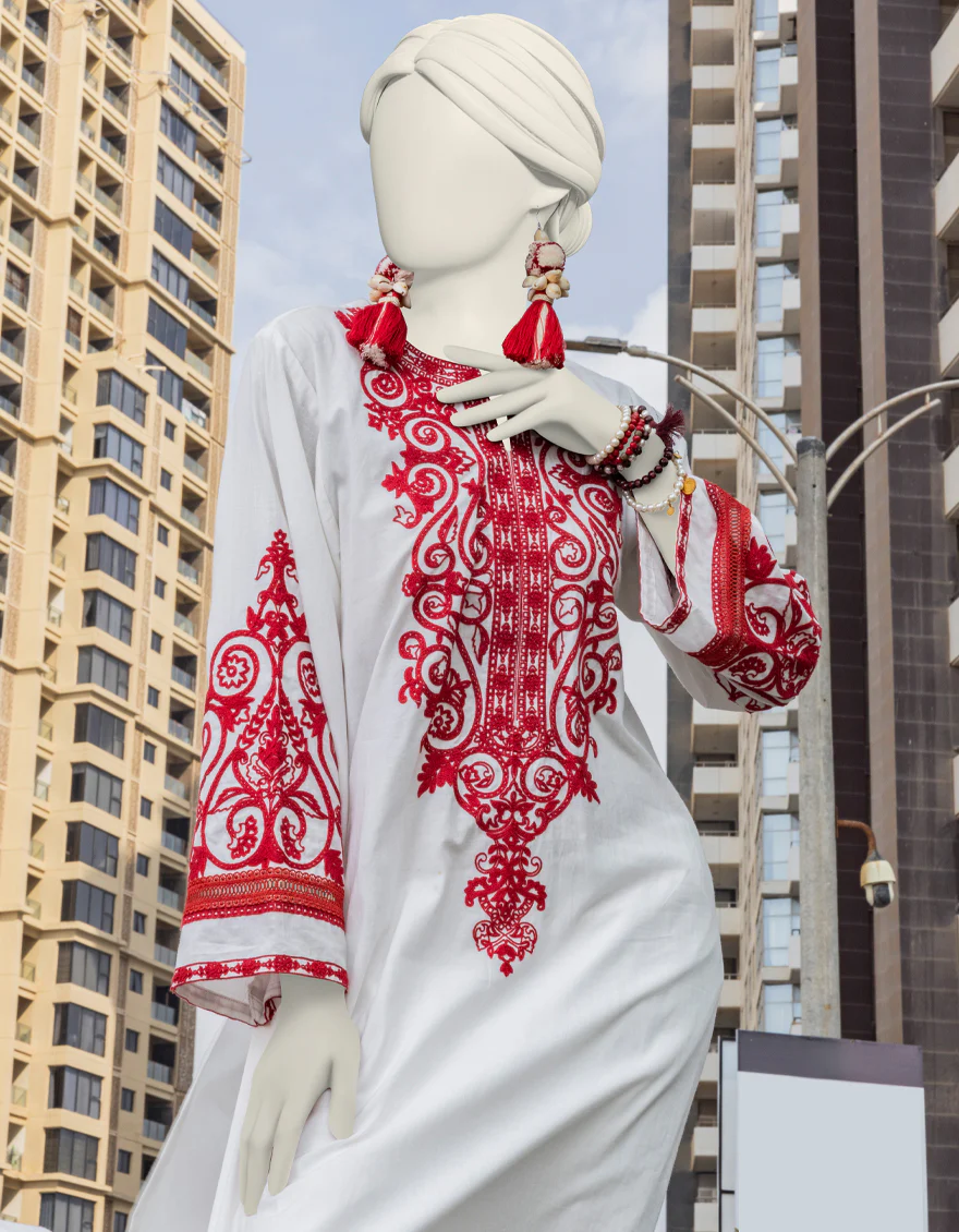 WHITE TEXTURED KURTI | JJLK-S-JSS-24-417 FB - Image 2