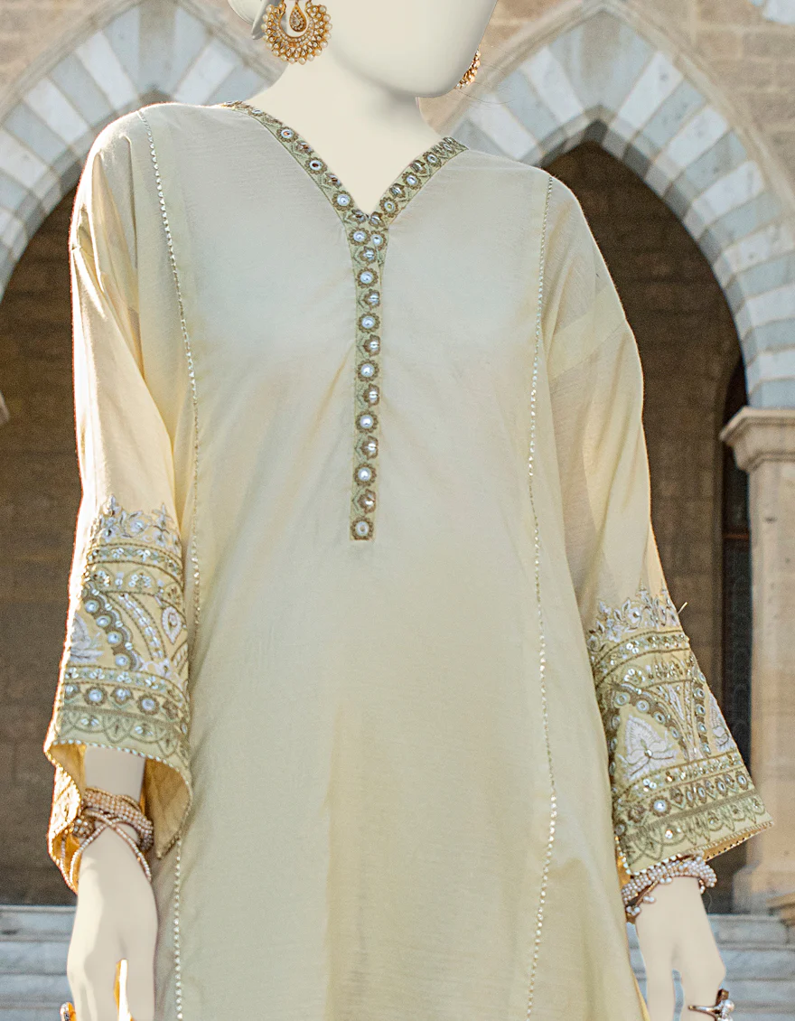 GREEN PAPER COTTON KURTI | JJLK-S-JSS-24-422 FB/ELFESYA-03 MK-93 - Image 2