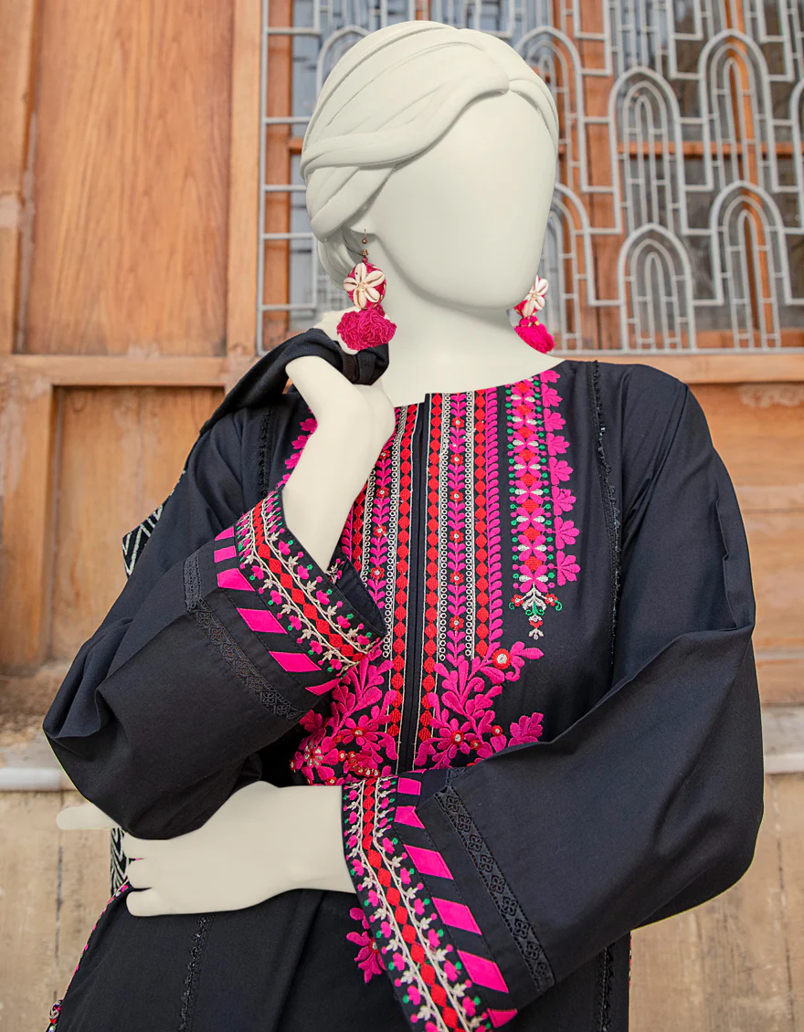 BLACK TEXTURED KURTI | JJLK-S-JSS-24-432 FB/KUTCH-01 - Image 2