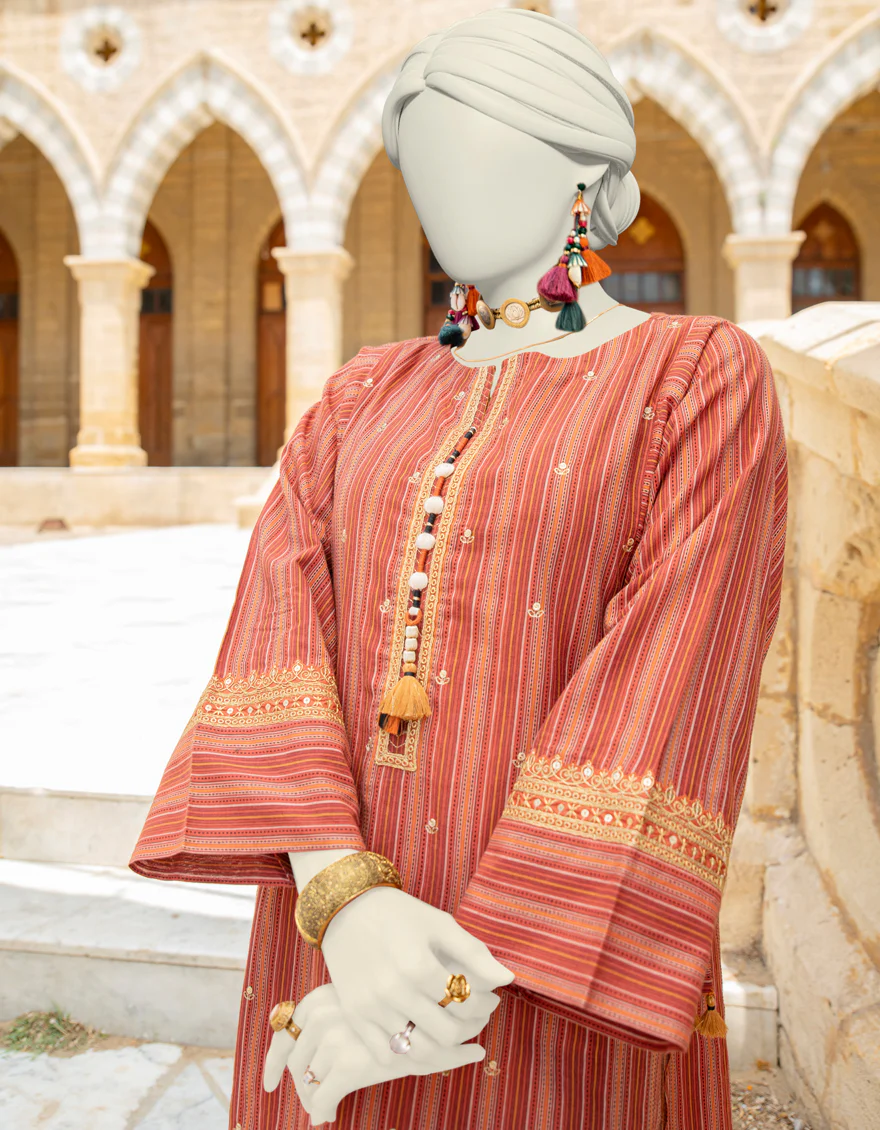 BROWN COTTON JACQUARD KURTI | JJLK-S-JSS-24-437 FB/SUSSI-02 - Image 2