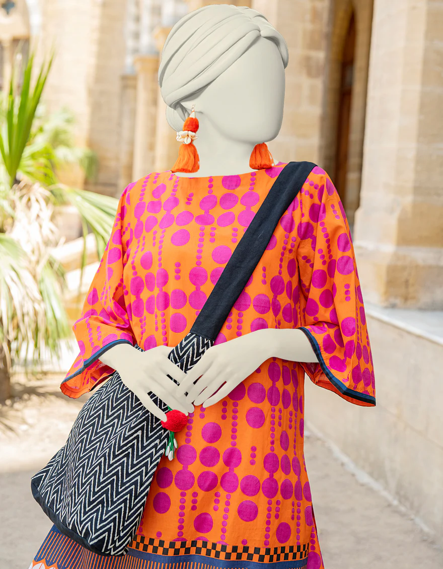 ORANGE LAWN KURTI | JJLK-S-JSS-24-442 FB/ESSENTIALS-13 - Image 2