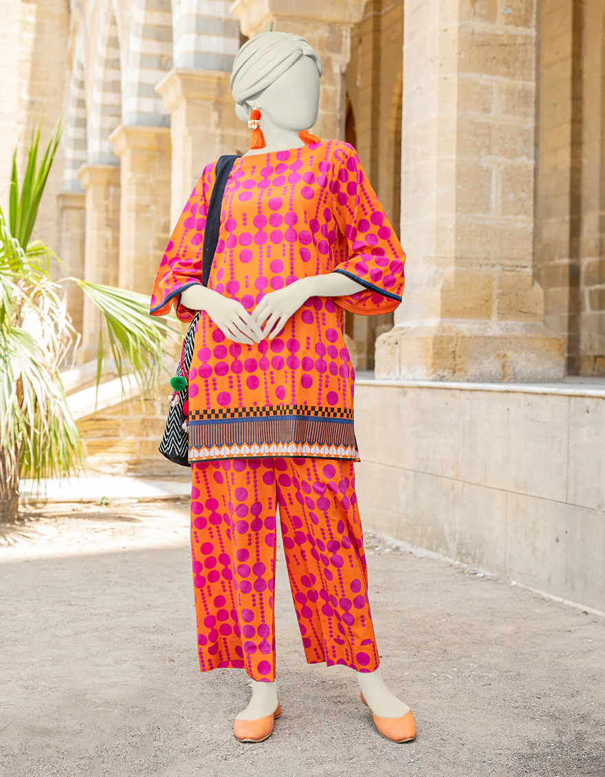 ORANGE LAWN KURTI | JJLK-S-JSS-24-442 FB/ESSENTIALS-13 - Image 3