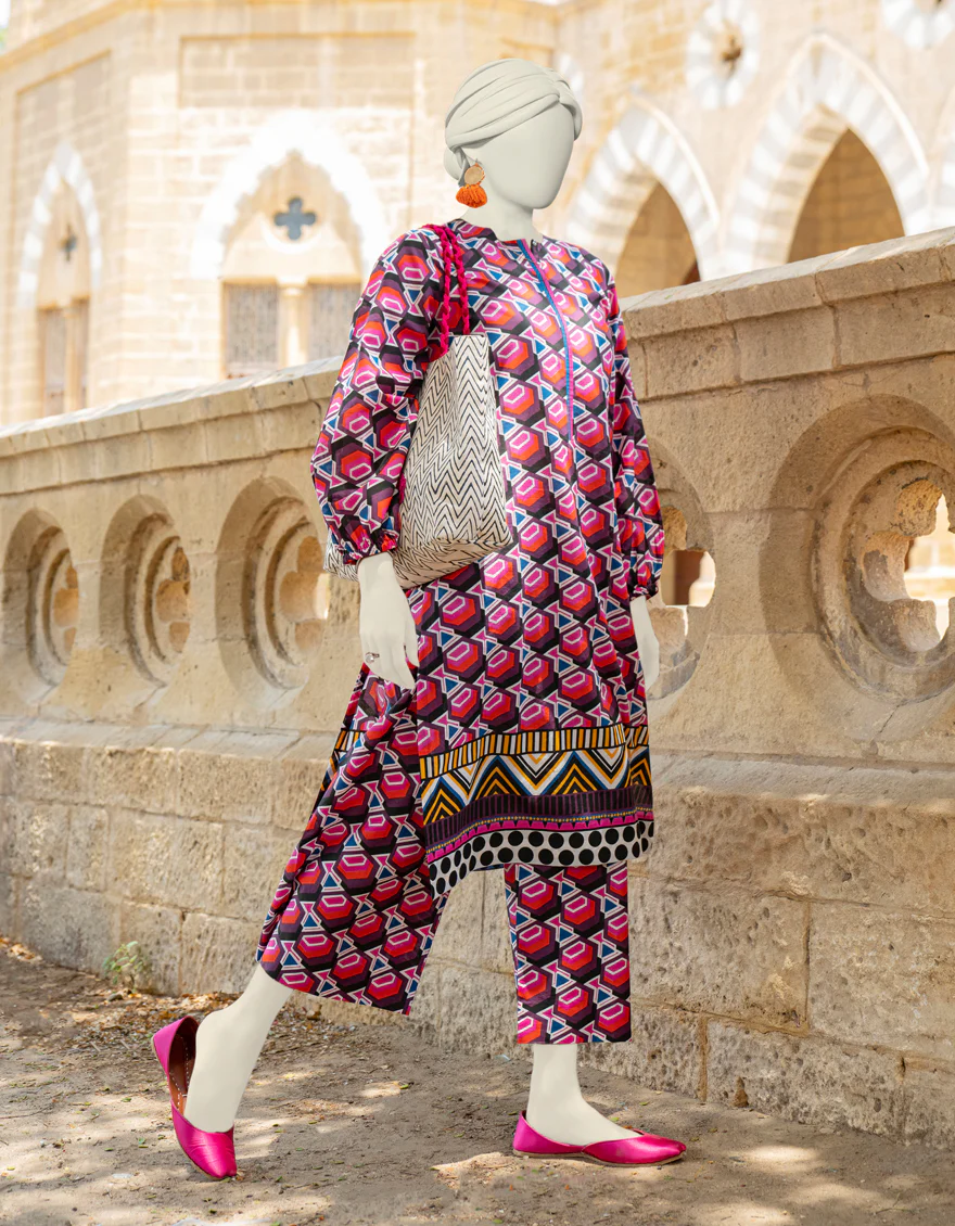 PINK LAWN KURTI | JJLK-S-JSS-24-444 FB/ESSENTIALS-15 - Image 3
