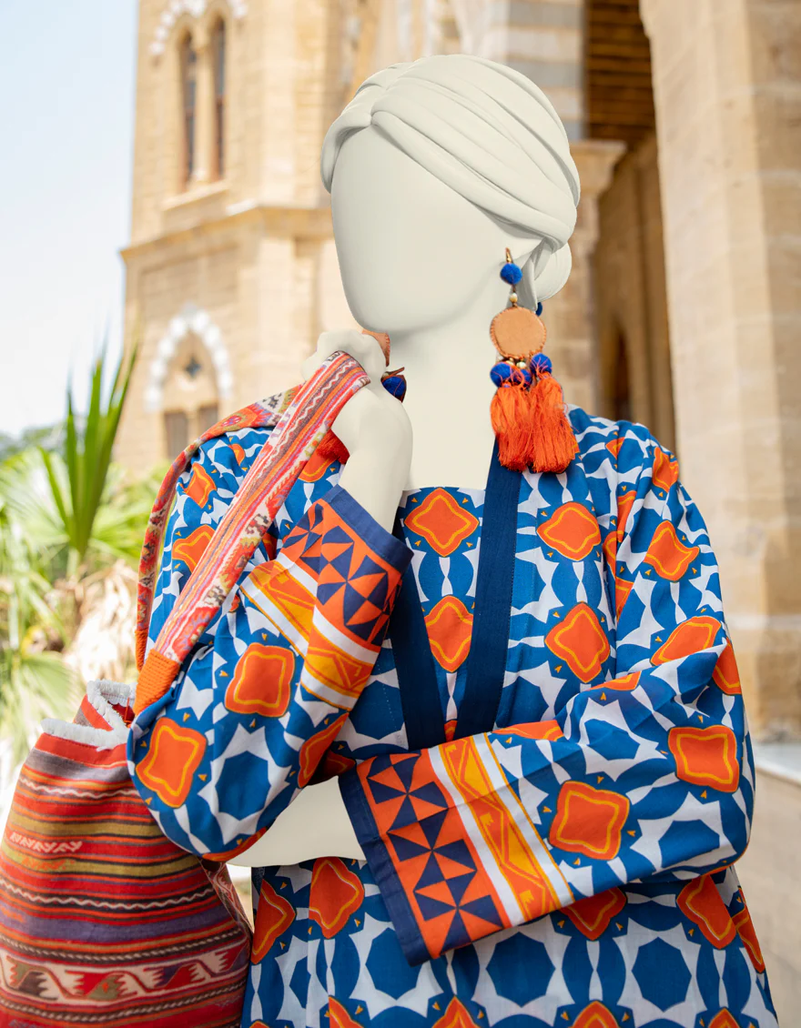 BLUE LAWN KURTI | JJLK-S-JSS-24-445 FB/ESSENTIALS-16 - Image 2