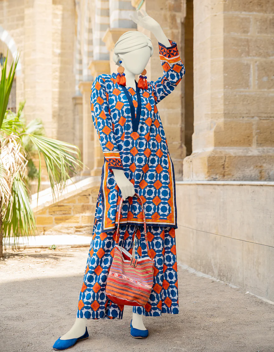 BLUE LAWN KURTI | JJLK-S-JSS-24-445 FB/ESSENTIALS-16 - Image 3