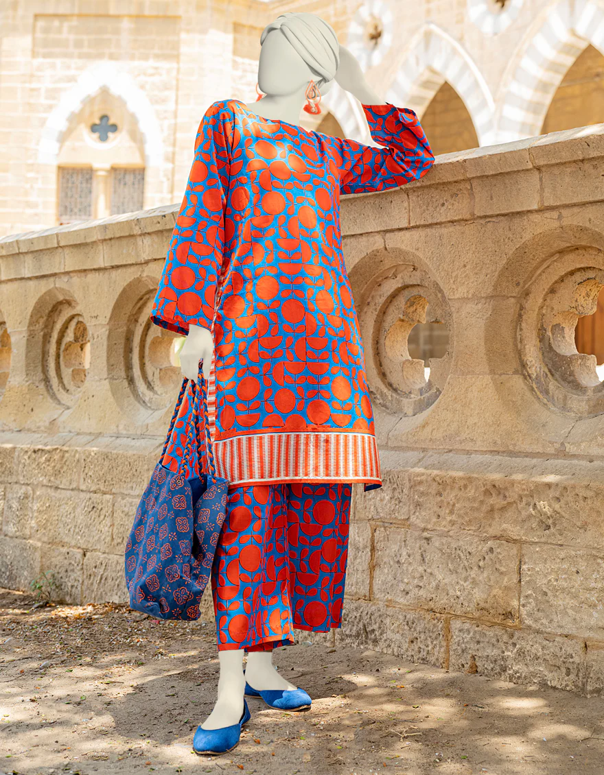 BLUE LAWN KURTI | JJLK-S-JSS-24-446 FB/ESSENTIALS-17 - Image 2