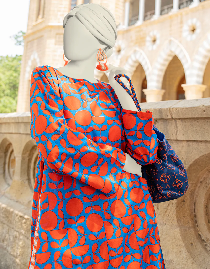 BLUE LAWN KURTI | JJLK-S-JSS-24-446 FB/ESSENTIALS-17 - Image 3