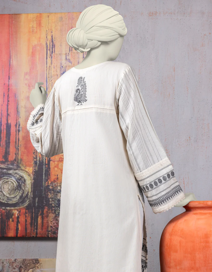 WHITE KHADDI KURTI | JJLK-S-JSS-24-465 FB - Image 2