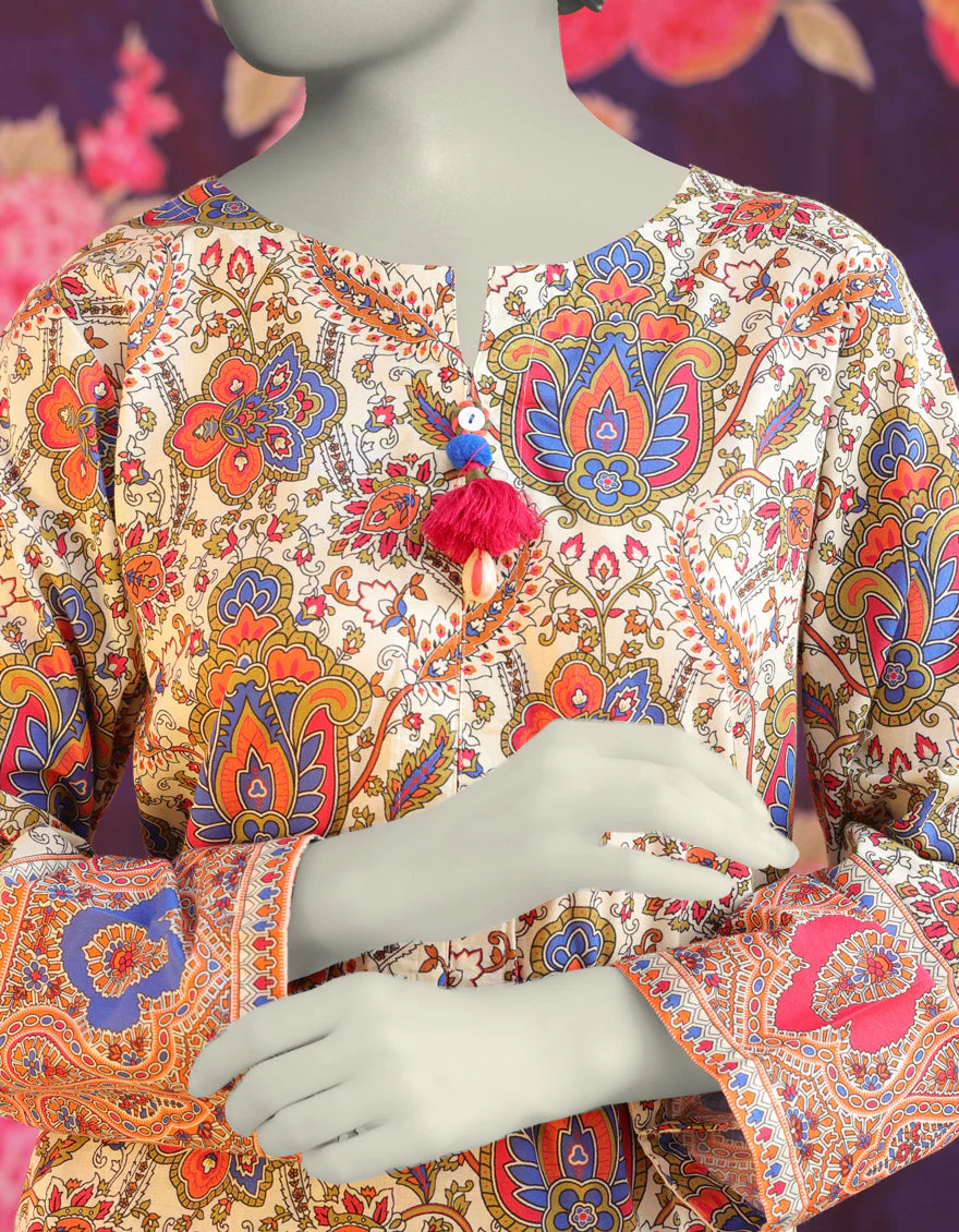 MULTICOLOR LAWN KURTI | JJLK-S-JSS-25-302 FB/ESSENTIALS-02 - Image 3