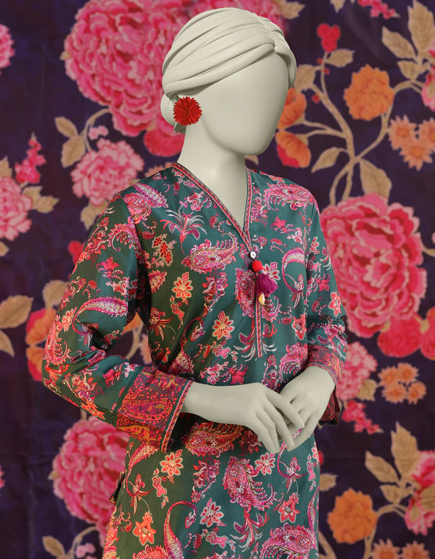 GREEN LAWN KURTI | JJLK-S-JSS-25-304 FB/ESSENTIAL-04 - Image 2