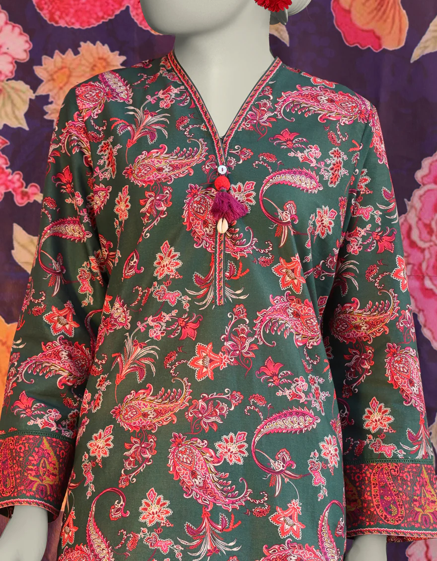 GREEN LAWN KURTI | JJLK-S-JSS-25-304 FB/ESSENTIAL-04 - Image 3