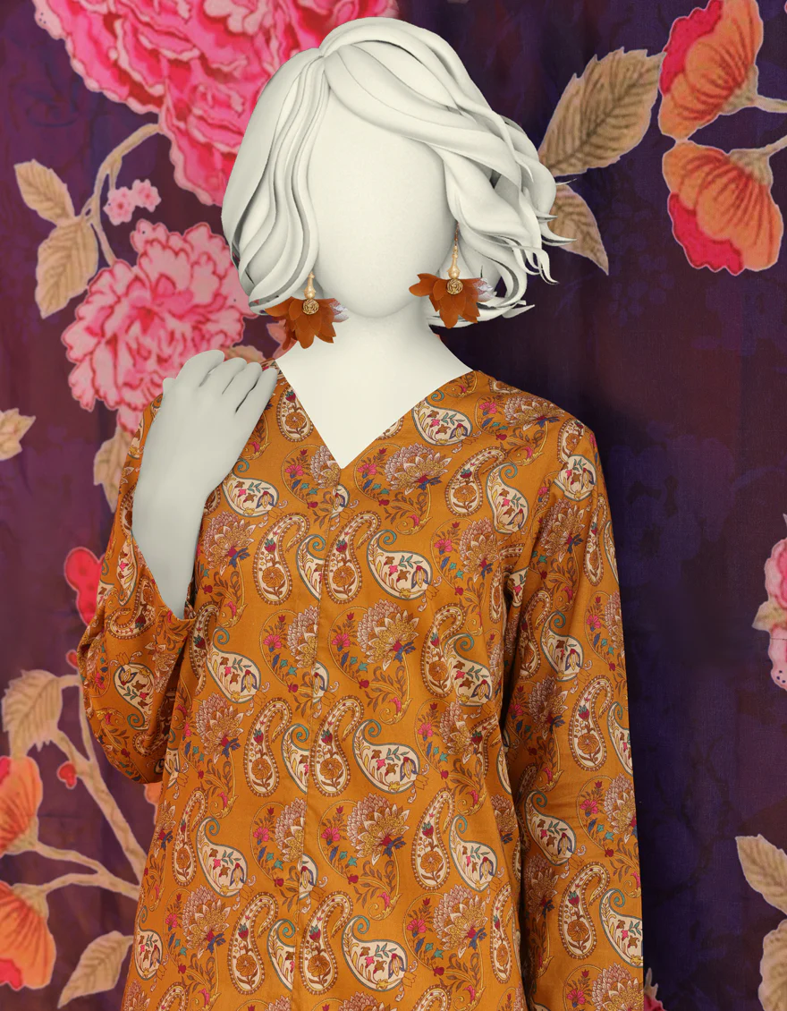 MUSTARD LAWN KURTI | JJLK-S-JSS-25-306 FB/ESSENTIAL-06 - Image 2