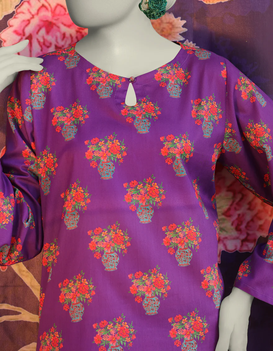 PURPLE LAWN KURTI | JJLK-S-JSS-25-309 FB/ESSENTIALS-09 - Image 3