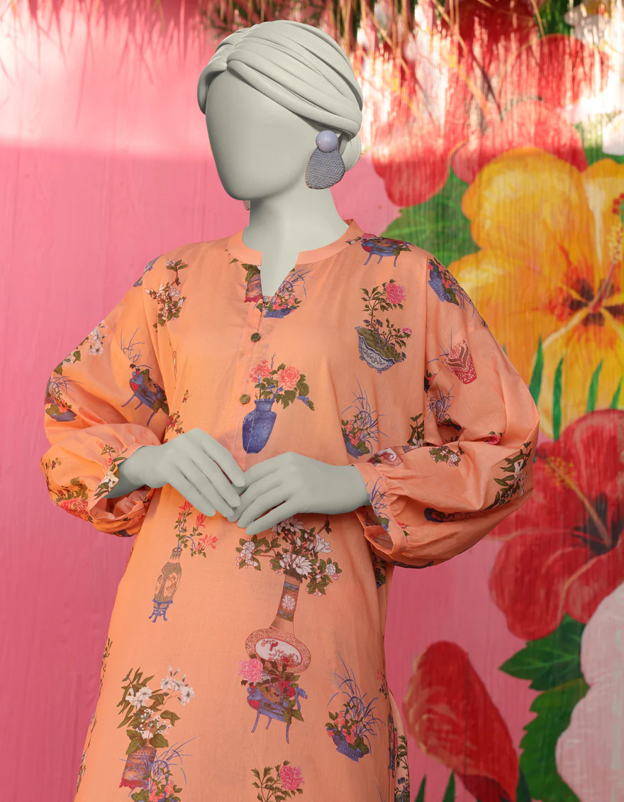 PEACH LAWN KURTI | JJLK-S-JSS-25-311 FB/ESSENTIALS-11 - Image 2