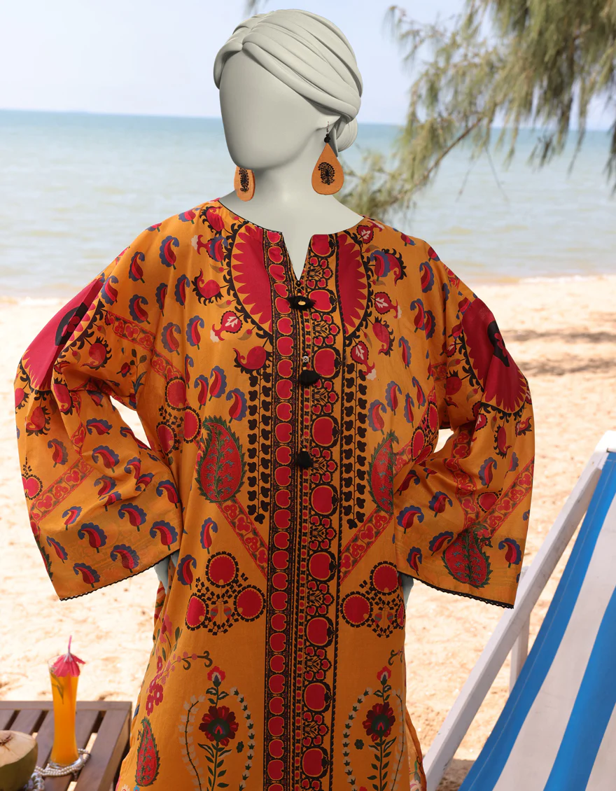 YELLOW DIGITAL KURTI | JJLK-S-JSS-25-330 FB/UZBEK CHARM 2 - Image 2