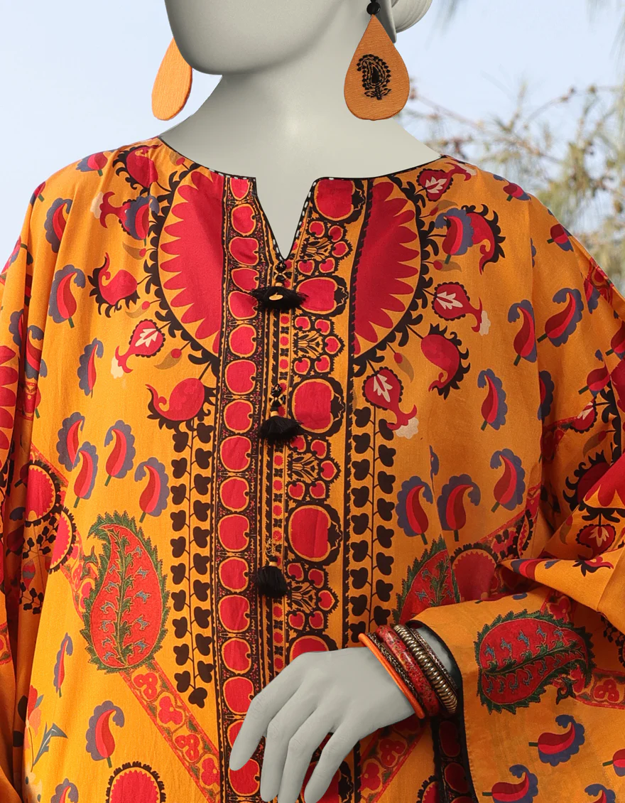 YELLOW DIGITAL KURTI | JJLK-S-JSS-25-330 FB/UZBEK CHARM 2 - Image 3