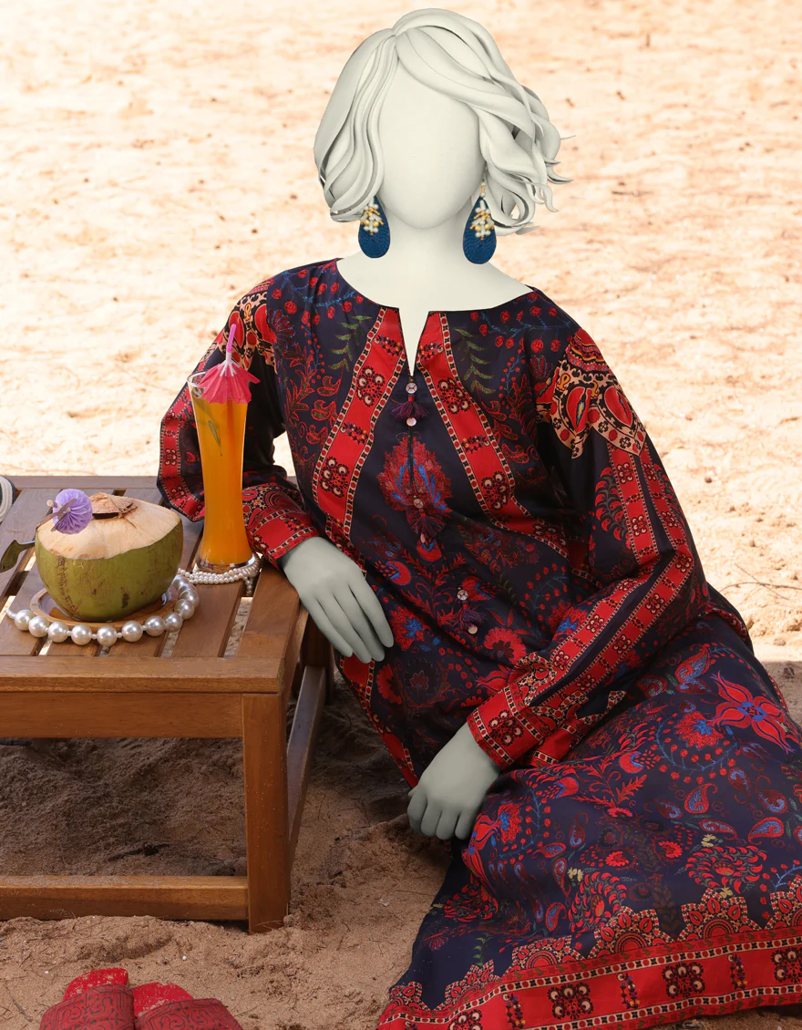 BLUE DIGITAL KURTI | JJLK-S-JSS-25-331 FB/UZBEK CHARM 3 - Image 2
