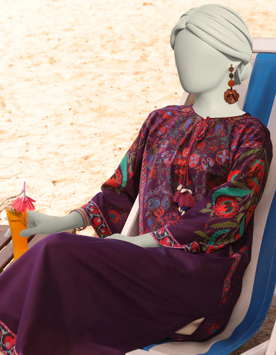 PURPLE DIGITAL KURTI | JJLK-S-JSS-25-332 FB/UZBEK CHARM 4 - Image 2