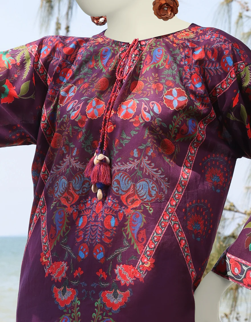 PURPLE DIGITAL KURTI | JJLK-S-JSS-25-332 FB/UZBEK CHARM 4 - Image 3