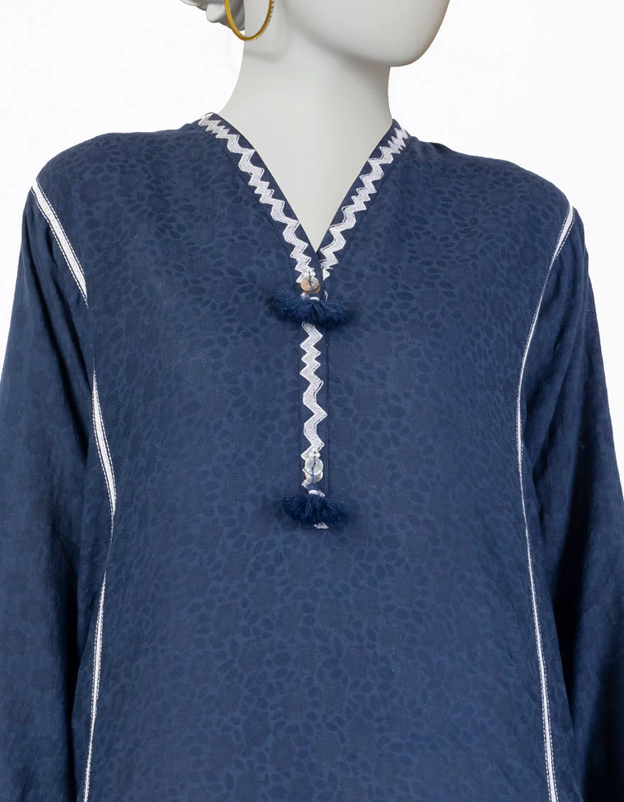 BLUE DOBBY KURTI | JJLK-S-JSS-25-338 FB/RALLI PATCH-02 - Image 2