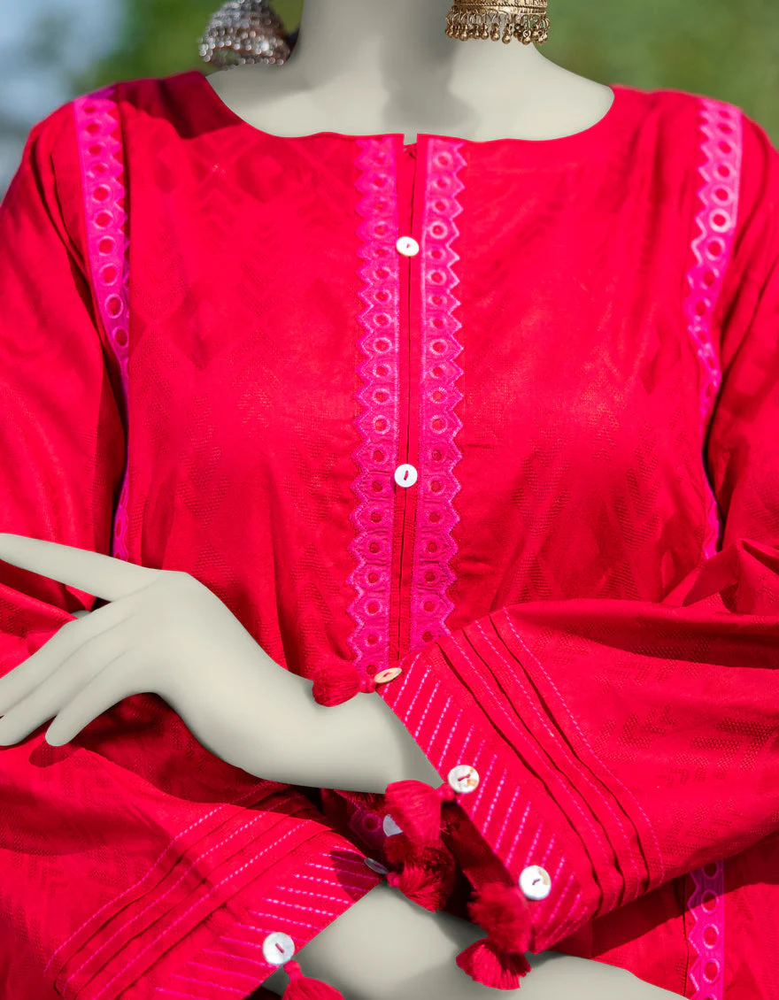 RED DOBBY KURTI | JJLK-S-JSS-25-340 FB/RALLI PATCH-04 - Image 4