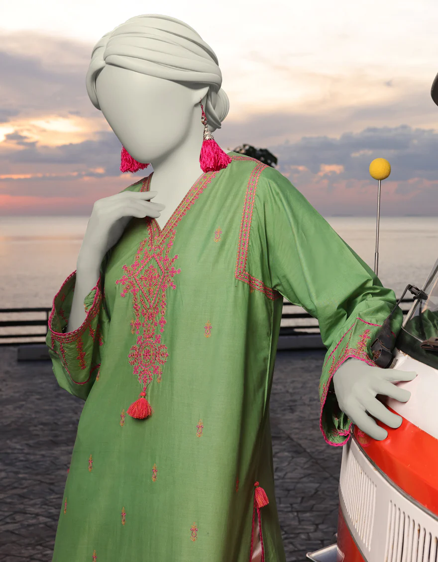 GREEN LAWN KURTI | JJLK-S-JSS-25-343 FB/DOCHI-03 - Image 2