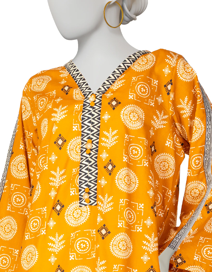 BROWN LAWN KURTI | JJLK-S-JSS-25-367 FB/ESSENTIALS-19 - Image 2