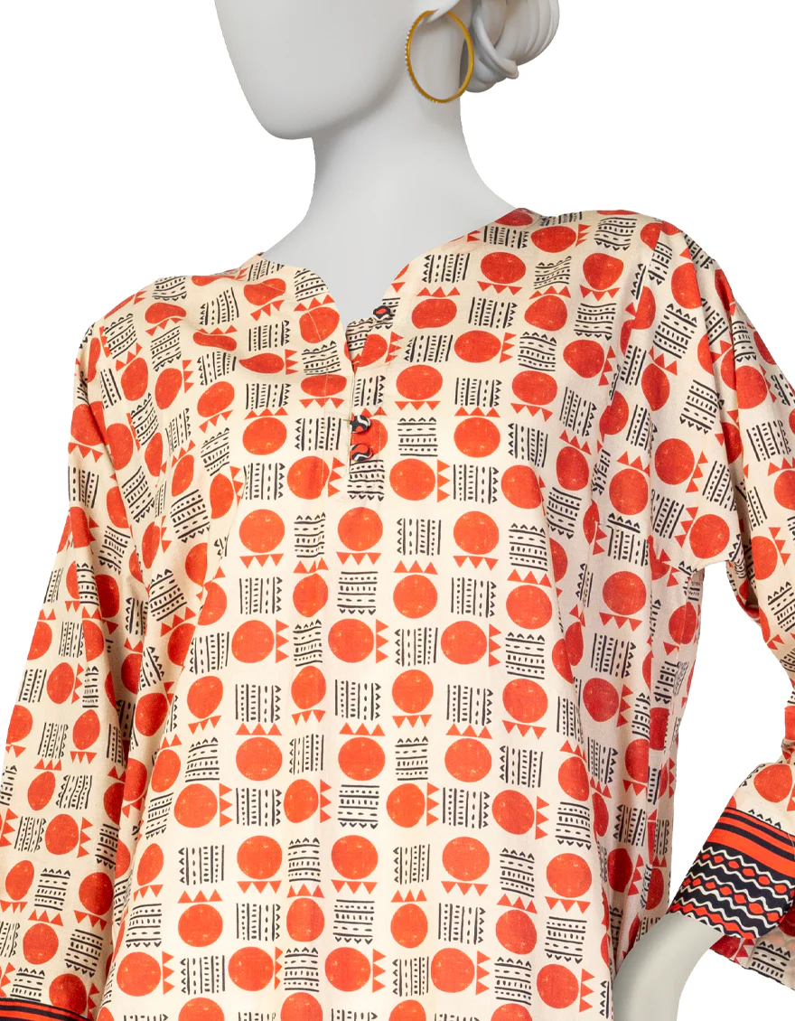 BROWN LAWN KURTI | JJLK-S-JSS-25-368 FB/ESSENTIALS-20 - Image 2
