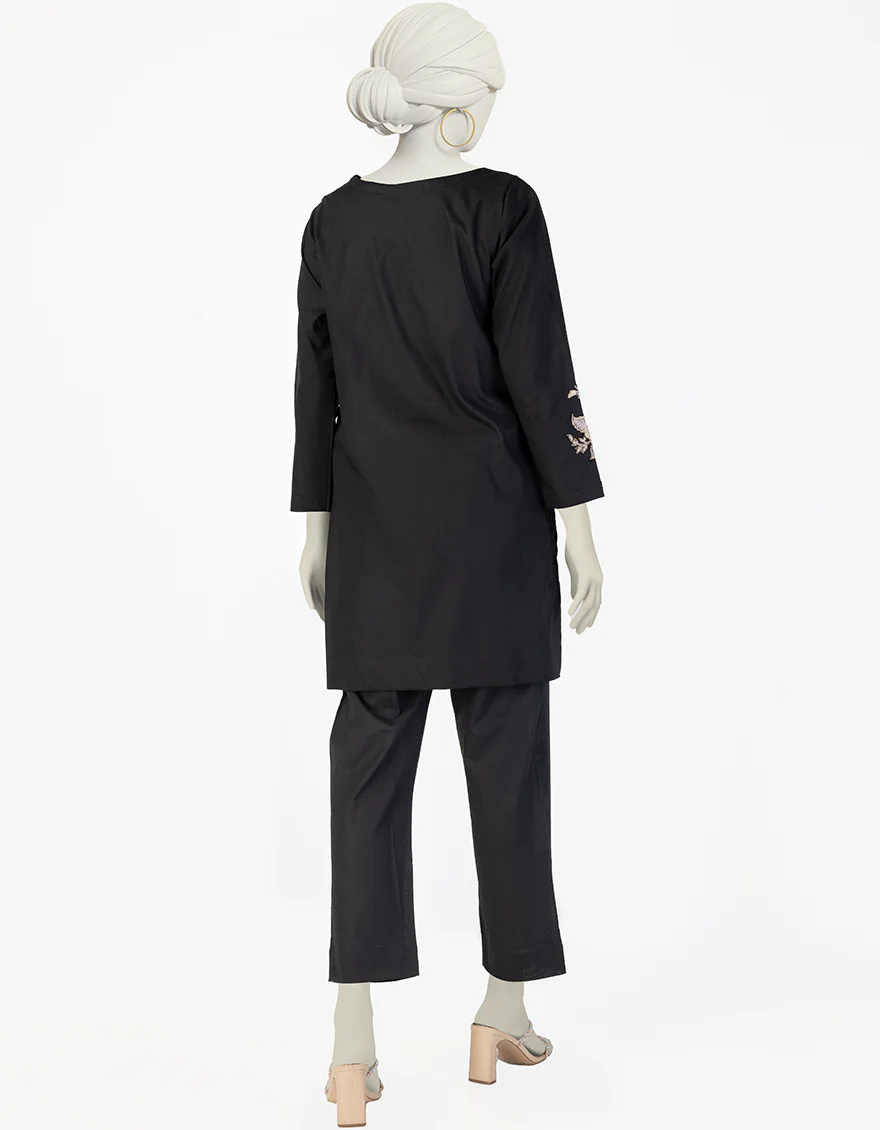 BLACK LAWN KURTI | JJLK-S-JSS-25-374 FB - Image 2