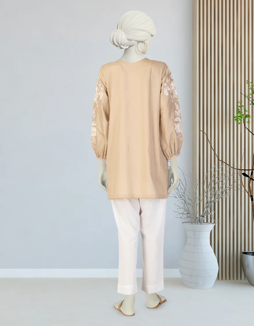 BEIGE LAWN KURTI | JJLK-S-JSS-25-375 FB - Image 2
