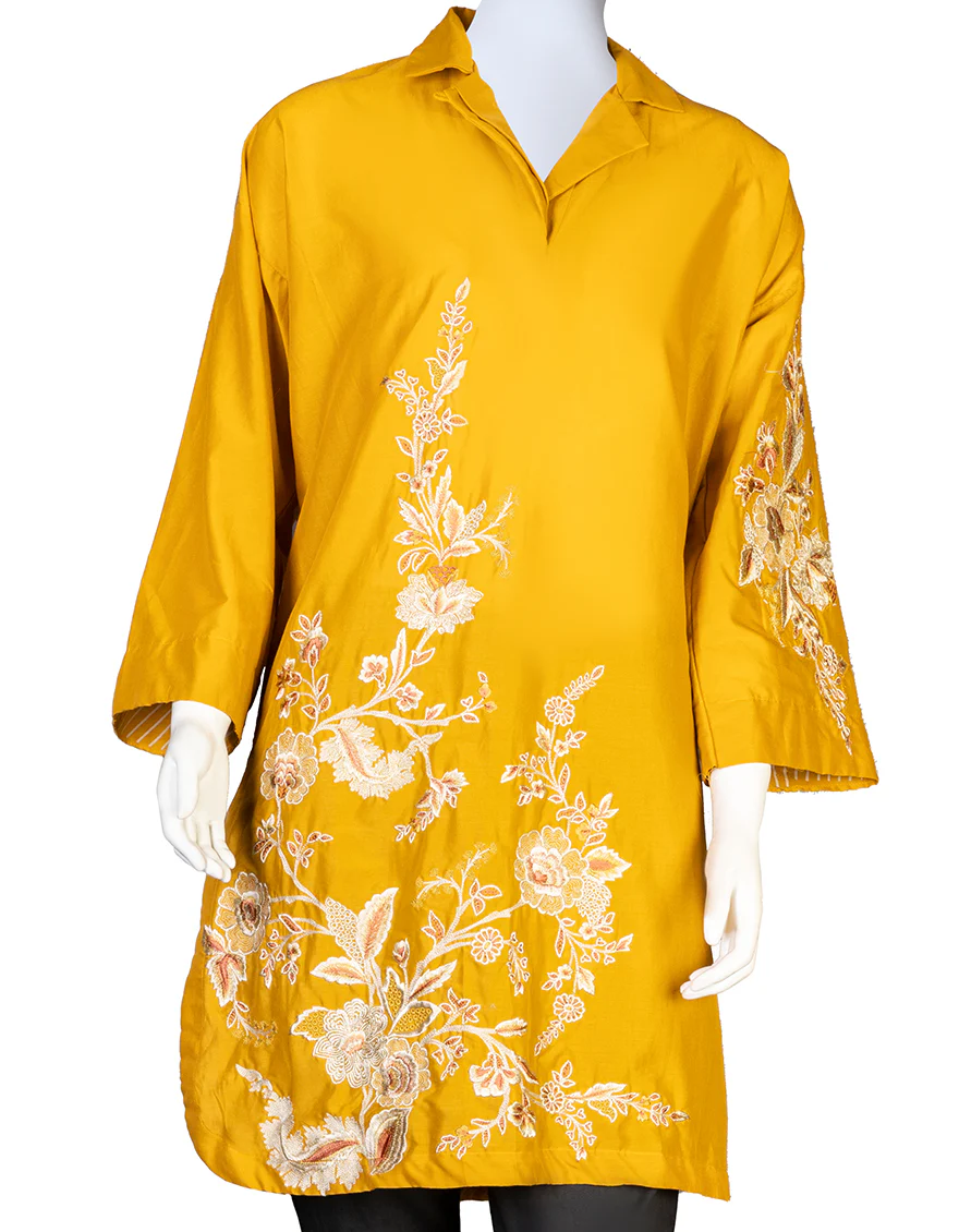 MUSTARD LAWN KURTI | JJLK-S-JSS-25-376 FB - Image 2
