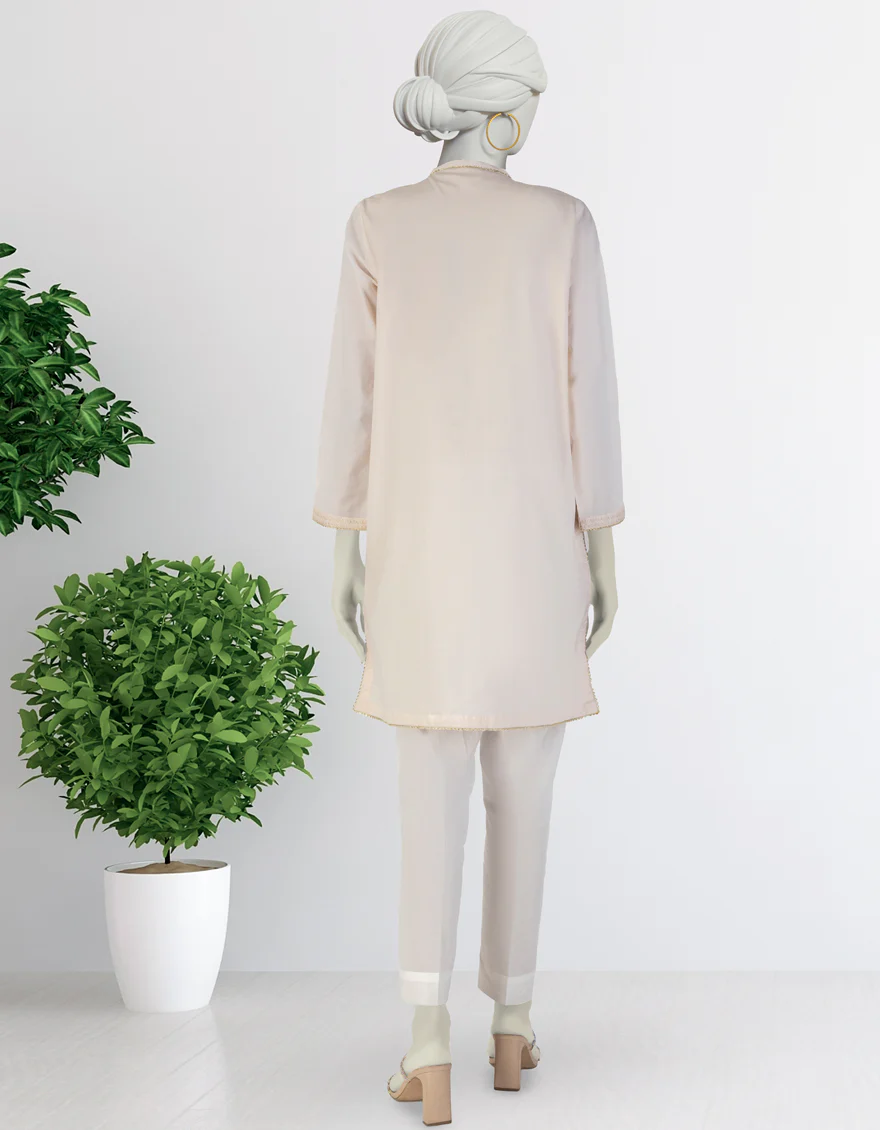 BEIGE LAWN KURTI | JJLK-S-JSS-25-380 FB - Image 2