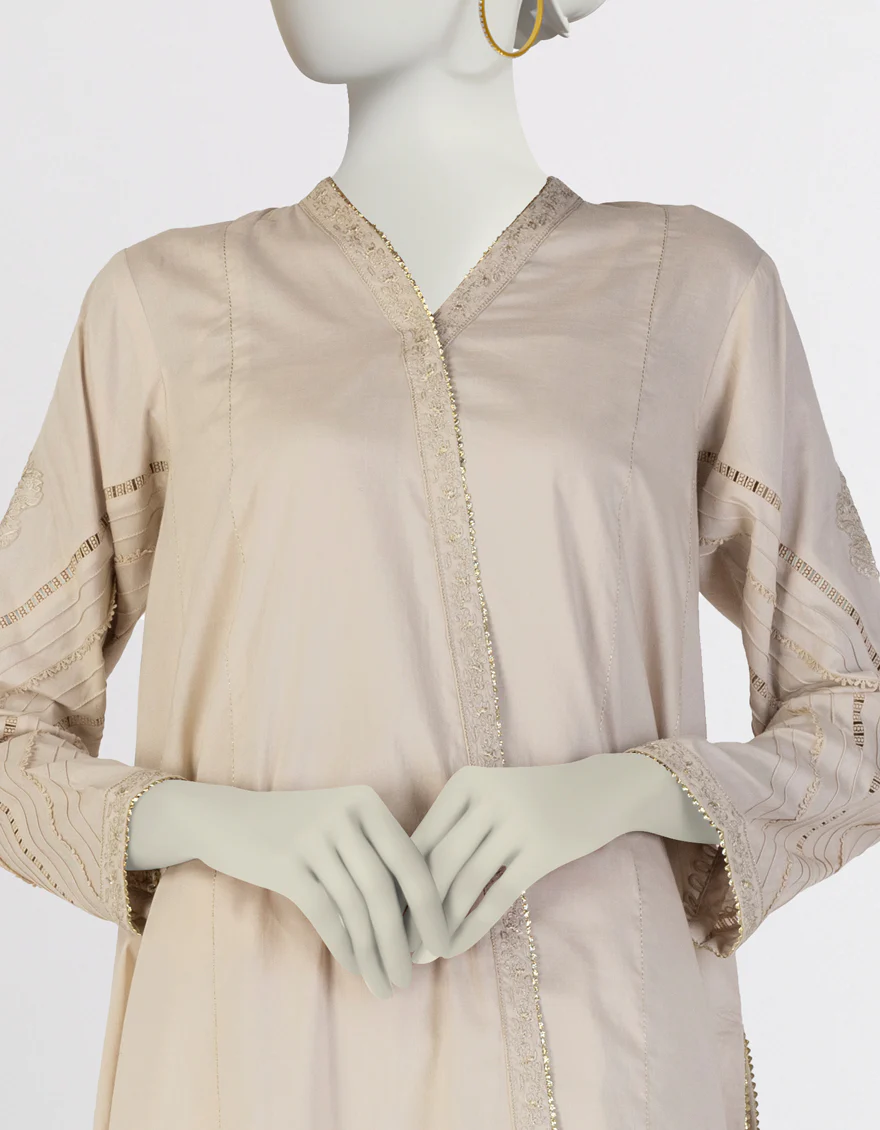 BEIGE LAWN KURTI | JJLK-S-JSS-25-380 FB - Image 3
