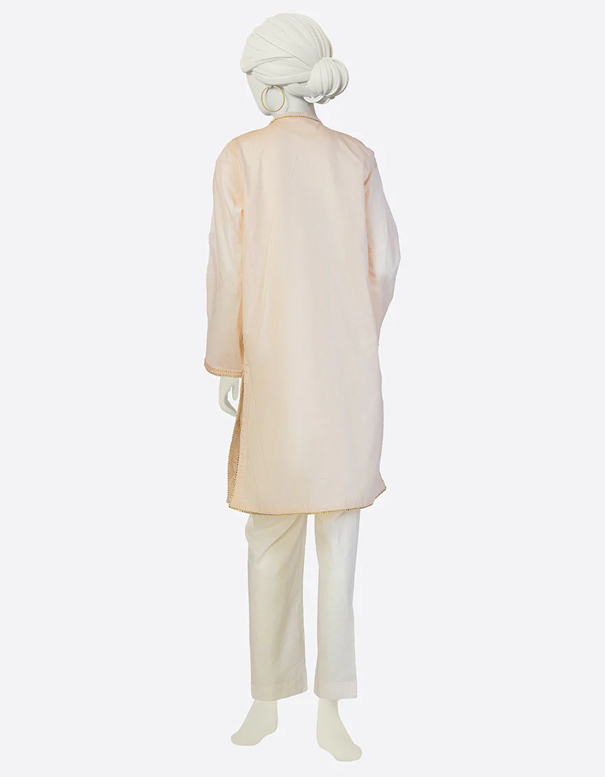 BEIGE LAWN KURTI | JJLK-S-JSS-25-383 FB/JEWEL TONES-03 - Image 2