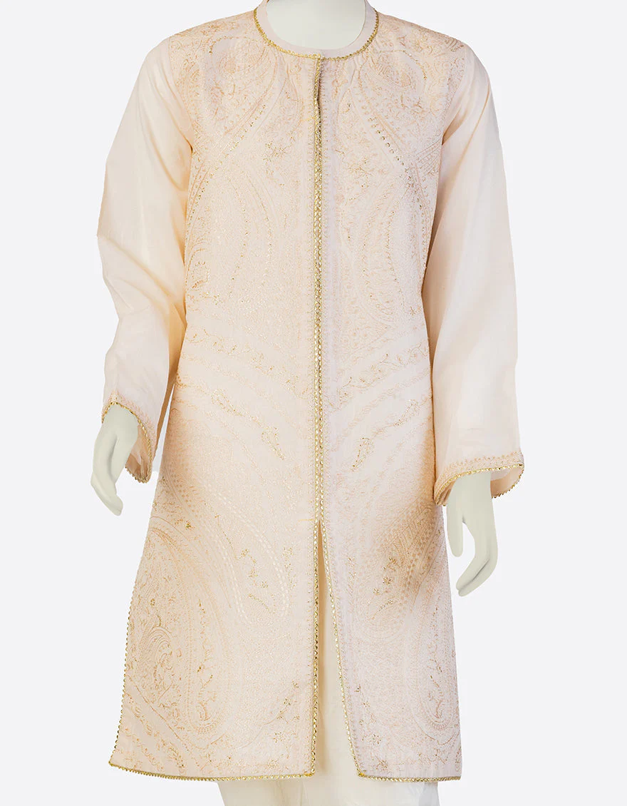 BEIGE LAWN KURTI | JJLK-S-JSS-25-383 FB/JEWEL TONES-03 - Image 3