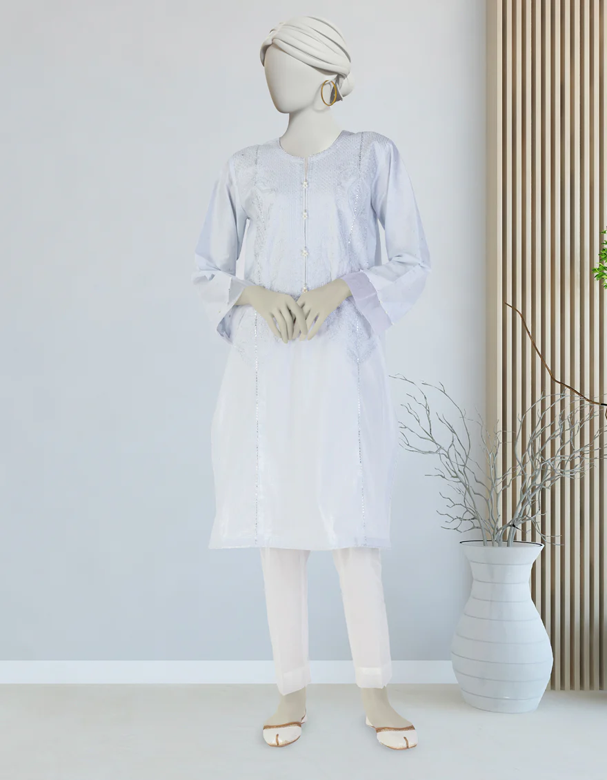 BLUE LAWN KURTI | JJLK-S-JSS-25-384 FB