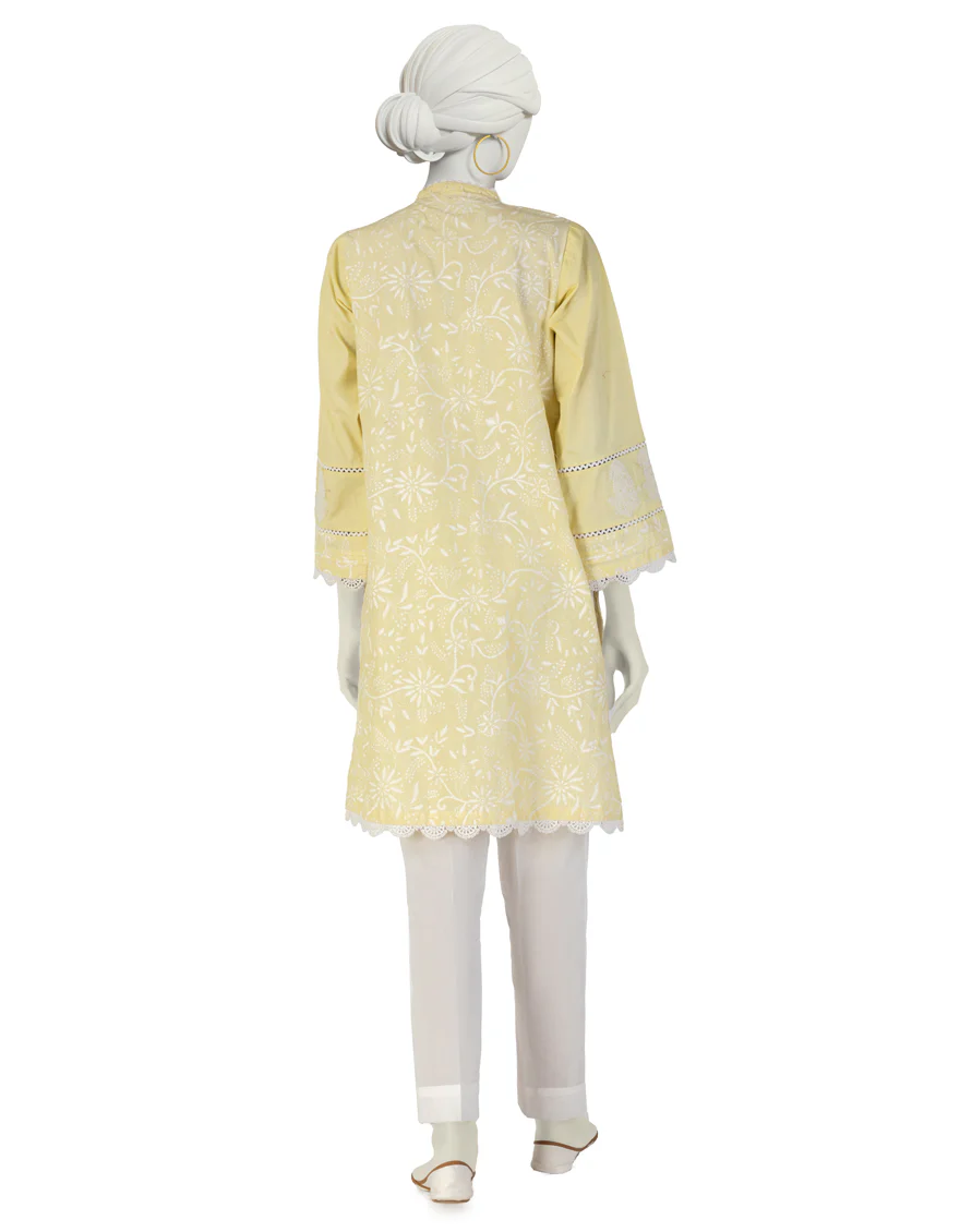 YELLOW LAWN KURTI | JJLK-S-JSS-25-387 FB - Image 2