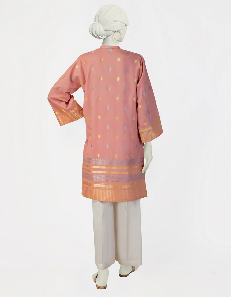 PINK JACQUARD KURTI | JJLK-S-JSS-25-404 FB/ROYAL-06 - Image 2