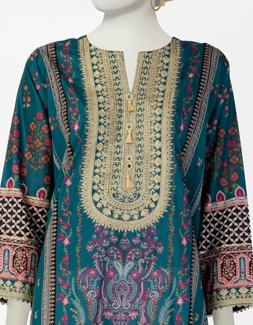 GREEN LAWN KURTI | JJLK-S-JSS-25-407 FB - Image 3