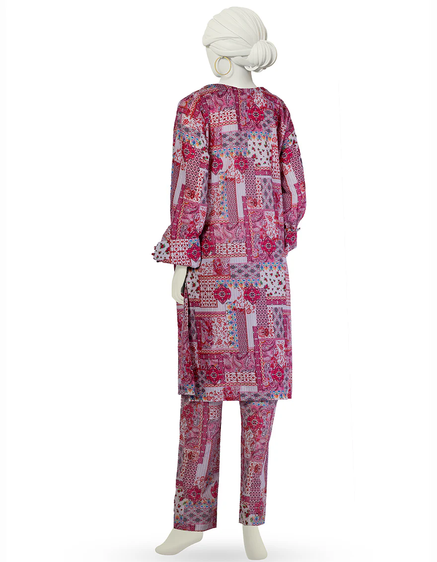 PINK LAWN KURTI | JJLK-S-JSS-25-410 FB - Image 2