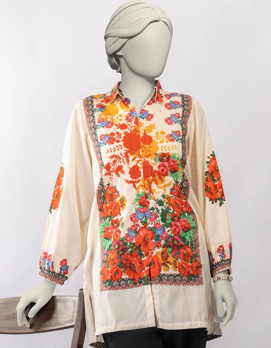 BEIGE DOBBY KURTI | JJLK-S-JSS-25-434 FB - Image 2